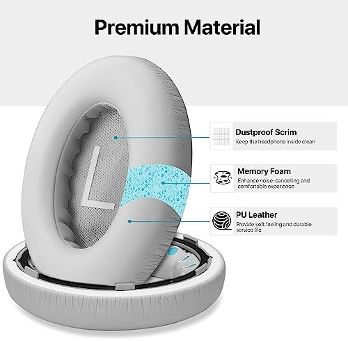 Upgrade Your Bose 700 Headphones with Luxurious Memory Foam and PU Leather Replacement Earpads – Perfectly Engineered for Comfort, Durability, and Enhanced Audio Clarity – Premium Grey Cushions for an Elevated Listening Experience