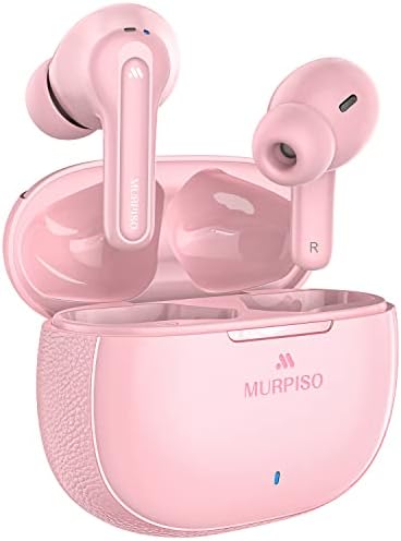 Premium Active Noise Cancelling Wireless Earbuds with Bluetooth 5.2 – Deep Bass Sound, 35-Hour Playtime, IPX6 Waterproof Design, Perfect for i Phone and Android – MURPISO Ergonomic In-Ear Headphones for Ultimate Comfort and Clarity