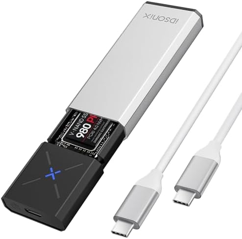 Transform Your Data Storage with i Dsonix Tool-Free M.2 NVMe PCIe SSD Enclosure – High-Speed USB-C 3.2 Gen 2 Adapter for Effortless 10 Gbps Transfers, Supports M-Key & B+M Key Interfaces for 2230/2242/2260/2280 SSDs, Enhanced Durability & Performance with UASP Trim Technology – Ideal for Professionals & Casual Users Alike