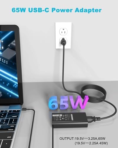 High-Performance 65 W USB-C Laptop Charger for Dell Devices – Fast Charging Compatibility for Latitude, XPS, and Chromebook Models – Versatile AC Power Adapter with Enhanced Efficiency – Perfect for Professionals and Students – Reliable and Durable Power Solution – 30-Day Money-Back Guarantee and 12-Month Warranty Included – Ideal for Dell Latitude 5540, 5550, 5420, 5450, XPS 13, and More – Universal Input Voltage 100-240 V – Streamlined Design for Easy Portability – Experience Seamless Power Delivery with Multiple Output Levels – Upgrade Your Charging Experience Today!