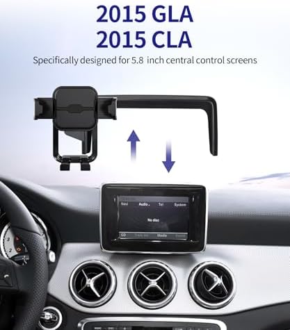 Premium 360° Rotating Phone Holder for 2015 Mercedes Benz GLA/CLA-Class – 5.8″ Screen Auto Mount for Effortless Navigation & Hands-Free Communication – Stylish and Easy-to-Install Car Accessory for Enhanced Safety and Driving Comfort
