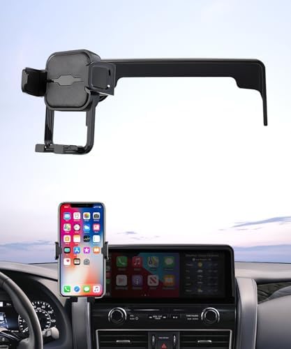 Car Phone Holder for 2021-2024 Nissan Armada, 360° Rotation, 12.3 inch Screen Fixed Clip, Auto Accessories Navigation Bracket, Interior Decoration Mobile Phone Mount – Enhanced Compatibility and Speed