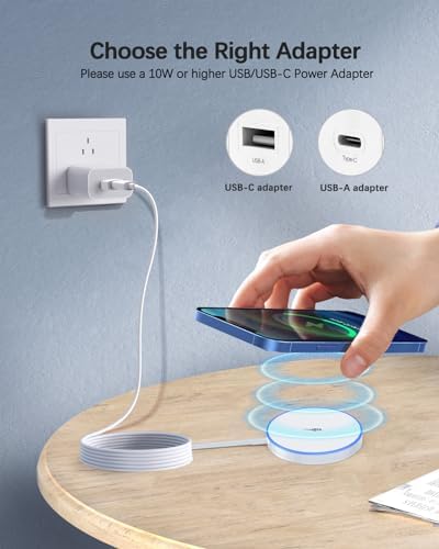 Magnetic Wireless Charger Duo – 15 W Fast Charging Pad with 20 W USB-C Adapter for i Phone 15/14/13/12 Pro/Max/Plus/Mini & Air Pods – Enhanced Mag-Safe Compatibility, 5 ft Charging Cable Included for Ultimate Convenience and Safety