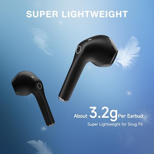 Premium Wireless Earbuds with Bluetooth 5.3 – 1 Hora Sports Headphones Offering Deep Bass Sound and Extended Battery Life, Ergonomic In-Ear Design for Active Lifestyles – Compatible with i Phone, Android, Tablets, and Laptops – Superior Audio Experience in a Compact Charging Case