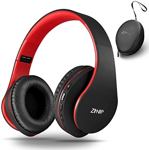 ZIHNIC Bluetooth Over-Ear Headphones – Premium Foldable, Noise-Cancelling Wireless & Wired Headset with Micro SD/TF Card Support and FM Radio – Lightweight Comfort & Superior Sound Quality for Uninterrupted Listening on Mobile Devices and PCs (Black)