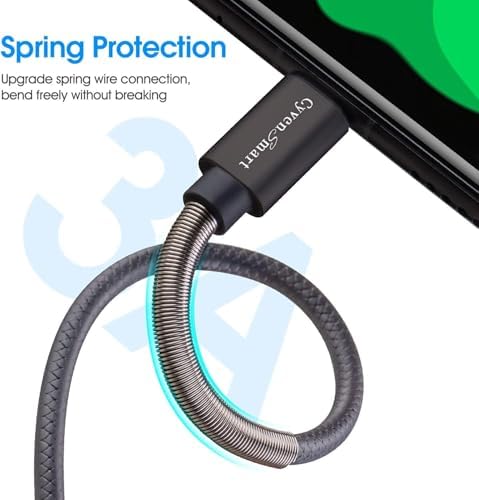 Cyven Premium 3 ft USB Type C Cable Duo Pack – Fast Charge & Data Transfer Cord, Durable TPE Construction, Compatible with Samsung Galaxy A Series, LG V Series, and More – Stylish Pink Design for Enhanced Performance and Versatility