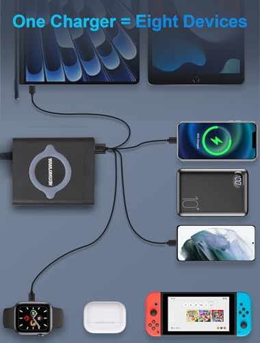 High-Power 110 W 4-Port USB Charging Hub for Multiple Devices – Fast, Smart, and Space-Saving Charger Station with Advanced Safety Features for Home and Office Use