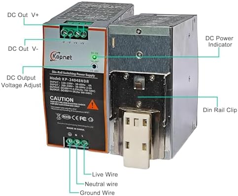 150 W 48 V Din Rail Power Supply – High-Efficiency AC-DC Industrial Adapter with Comprehensive Overload, Thermal, and Short Circuit Protection for Safe Operation in Diverse Applications
