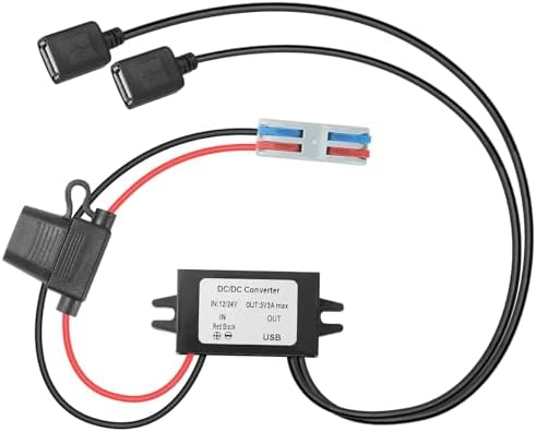 Rugged IP67 Waterproof USB Charging Hub – High-Efficiency DC-DC Converter for Trucks, Off-Grid Solar Systems, and Marine Use – 10-90 V to 5 V 3 A (15 W) Power Supply for Extreme Conditions – Durable, Dustproof, and Shock-Resistant for Reliable Charging Anytime, Anywhere