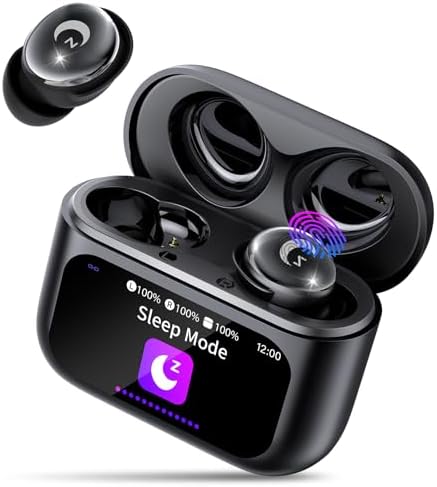 Revolutionary Bluetooth 5.4 Sleep Earbuds – Ergonomic Mini Headphones for Side Sleepers with 48 Hours Playtime, IPX7 Waterproof Design, Smart Touch Control, and 5 Custom EQ Modes – Stylish Blue Earbuds for Crystal-Clear Calls and Effortless Connectivity