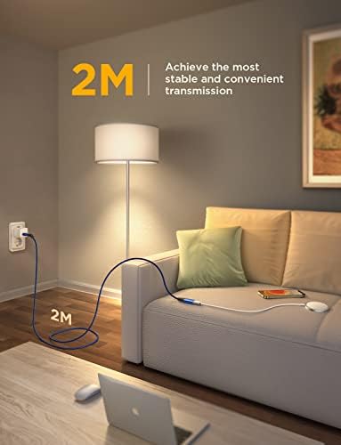 Maximize Your Connectivity with AINOPE 10 FT USB C Extension Cable – 20 Gbps Data Transfer & 240 W Charging Power, Ideal for i Phone 16 Pro Max, PSVR2, Mac Book Air M2 Pro, and More – Stylish Blue Design for Enhanced Flexibility and Performance