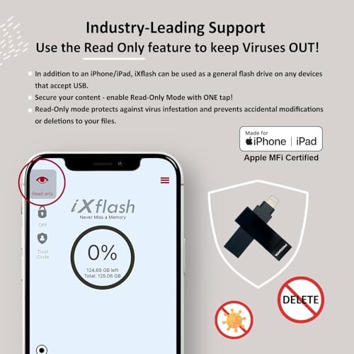 Revolutionize Your Storage with the i Xflash 256 GB Lightning Flash Drive – Apple MFi Certified USB 3.1 for i Phone & i Pad – Fast Data Transfer, Versatile Compatibility with Windows/Mac, Perfect for Hi-Res Audio and Media Backup