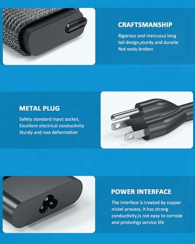 Ultra-Fast 65 W USB-C Laptop Charger for HP Spectre, Elitebook, Chromebook & More – Universal Compatibility with Enhanced Speed for Seamless Power Delivery — Ideal for Travel & Everyday Use