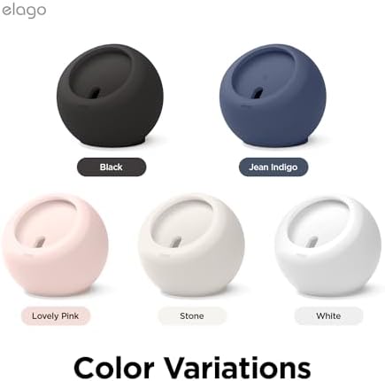 elago MS2 Charging Stand Compatible with MagSafe Charger – Premium Silicone, Compatible with iPhone 16/15/14/13/12 Series, Designed for MagSafe Stand [Black] [Charging Cable Not Included] – Enhanced Compatibility and Speed