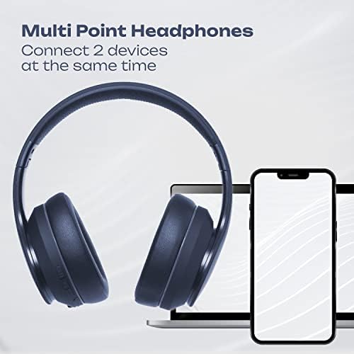 Discover the Ultimate Wireless Over-Ear Bluetooth Headphones with 50-Hour Playtime – Immerse Yourself in Hi-Fi Sound and Rich Deep Bass, Perfect for On-the-Go Music Lovers, Lightweight and Foldable for Easy Travel, Seamless Compatibility with Smartphones and PCs