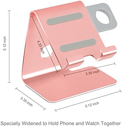Sleek Dual Charging Station for Apple Watch & i Phone – Universal Compatibility for All Models (38 mm to 49 mm) – Fast-Charging Aluminum Dock in Silver Grey – Elevate Your Charging Experience with Enhanced Speed and Style – Perfect for Home or Office Organization – Tangle-Free Solution for Busy Lifestyles