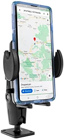 ARKON Drill-Base Mega Grip Phone Mount – Universal Compatibility for i Phone, Galaxy, Note & Pixel | 360° Adjustable Viewing Angle | Durable AMPS Flat Surface Installation | Enhanced Grip Technology for Ultimate Stability – Perfect for Safe Driving and Hands-Free Use