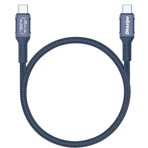 USB 4 Thunderbolt 4 Cable – 5 FT, High-Speed 40 Gbps Data Transfer, 240 W Power Delivery, 8 K Video Output Support for Ultimate Performance, Compatible with USB-C and Thunderbolt Devices – Ideal for Laptops, Monitors, and Docking Stations