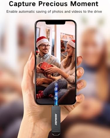 256 GB Rose Gold Flash Drive for i Phone & i Pad – Instant Storage Expansion, Plug & Play USB Memory Stick for Photos, Videos, and Backups – Compatible with Android & PC – Fast Transfer Speeds, No App Required, Ideal for Travel and Seamless Media Playback