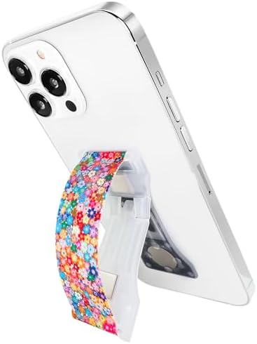 Upgrade Your Smartphone Handling with LOVEHANDLE PRO Premium Phone Grip – Vibrant Daisy Print – Multi-Functional Silicone Strap, Magnetic Mount & Kickstand for Effortless Device Management and Hands-Free Viewing Experience – Ideal for Stylish Mobile Use