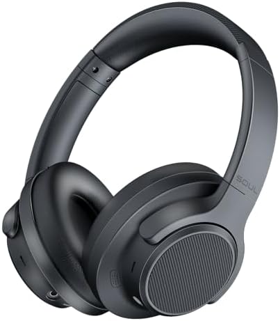 Unleash Premium Sound with Soul Emotion Max Over-Ear Active Noise Cancelling Headphones – Stylish Blue Finish, 60-Hour Playtime, Crystal Clear Call Quality, Hi-Res Audio Performance, and Effortless Multipoint Connectivity for Travel, Fitness, and Everyday Enjoyment