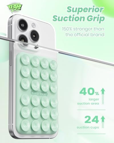 Klearlook Magnetic Suction Phone Mount Set – 4 Stylish Colors for Mag Safe Cases, Hands-Free Selfie Grip for Tik Tok & Content Creators, Lightweight & Portable, Secure Magnetic Attachment for Effortless Video Recording and Photography