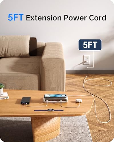 Transform Your Charging Routine with the 7-in-1 USB Charging Station – High-Speed PD 45 W USB-C Hub for i Phone 13/12, i Pad, Samsung Laptops & More – Ultimate Multi-Port Power Solution with Enhanced Compatibility & Safety Features