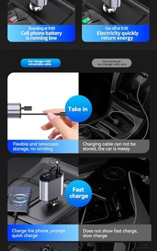 Versatile 4-in-1 Fast Car Charger for i Phone, Galaxy & Pixel – Compact Dual USB Adapter with Enhanced Compatibility for Quick Power-Up on the Go