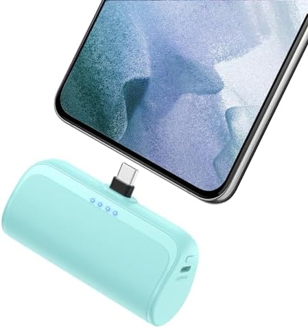 Ultra-Compact 5200 m Ah USB C Power Bank – Fast Charging Mini Portable Charger for i Phone 16/16 Plus/15/15 Plus/15 Pro Max, Galaxy S25/S24, i Pad, and Android Devices – Essential Power Solution for On-the-Go Charging