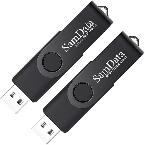 Maximize Your Storage with 128 GB USB Flash Drives 2 Pack – High-Speed Thumb Drives with LED Indicator for Effortless Data Backup and Transfer (Black) Ideal for Windows and Mac Compatibility