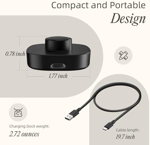 Oura Ring Gen3 Charger Size 9 – Fast, Safe USB-C Dock with Built-in Protection | Compact Travel-Friendly Design for Smart Rings | Ideal for Horizon and Heritage Models | Charges in 30-80 Minutes for Up to 7 Days of Use | Essential Accessory for On-the-Go Lifestyle