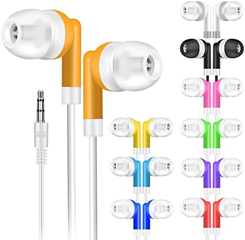 Bulk Kids Earbuds 200 Pack – Colorful, Individually Bagged Headphones for Classroom Use – Ideal for Students and Libraries – Enhanced Compatibility, Lightweight Design, and Speedy Connection – Perfect for Learning and Entertainment