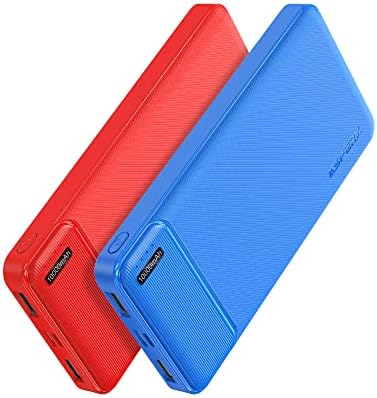 Dual 10,000 m Ah Portable Power Bank Set – Ultra-Slim USB-C Fast Charging Chargers for i Phone, Android, Google Devices – Triple-Port External Battery Pack for Safe, All-Day Use on the Go with Enhanced Compatibility and Lightweight Design