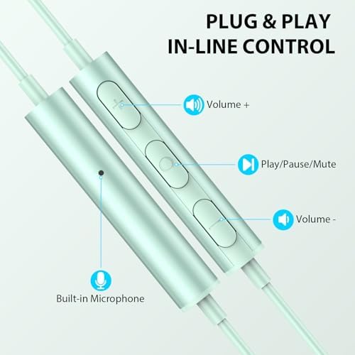 Transform Your Audio Experience with ASKUBSKU Pink USB Wired Headset: 7.5 Ft Premium Earbuds Featuring Advanced Noise-Canceling Microphone for PC – Perfect for Gaming, Remote Work, and Extended Comfort with Ergonomic Design and Instant Mute Control