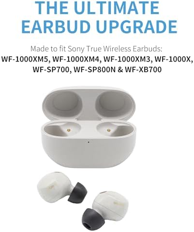 Upgrade Your Sony True Wireless Earbuds with Comply Memory Foam Replacement Tips | Maximum Comfort and Secure Fit for Enhanced Listening | Superior Noise Isolation & Anti-Slip Design | Available in Black Sizes S/M/L (3 Pairs) – Perfect for Music Lovers and Active Lifestyles
