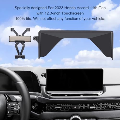 Kyostar Custom Car Phone Holder for 2023-2025 Honda Accord 11 th Gen – Precision 12.3-Inch Touchscreen Mount for Enhanced Hands-Free Navigation and Communication – Simple Tool-Free Installation, Full 360-Degree Rotation, Modern Design for Maximum Safety and Convenience