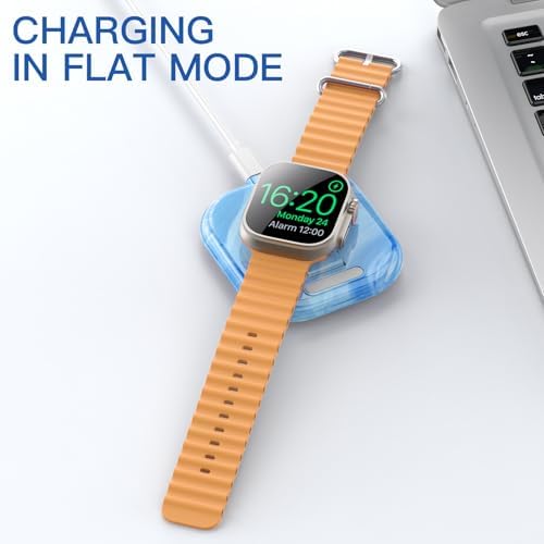 Elevate Your Apple Watch Charging Experience with Our Advanced Magnetic Dock – Ultra-Fast Charging Station for Series 2-10 and Ultra 1 2, Nightstand Mode Functionality, Compact Design for Travel, Superior Stability for Everyday Use, Effortless Power Delivery and Modern Aesthetic