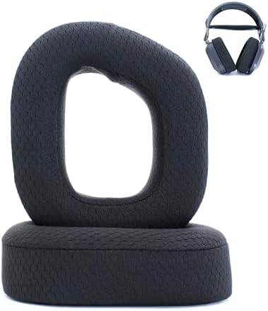 Upgrade Your Corsair HS80 RGB Wireless Headphones with Premium Replacement Ear Pads – Soft Football Mesh Weave & Plush Memory Foam for Ultimate Comfort and Enhanced Noise Isolation – Easy Installation in Classic Black – Perfect for Long Gaming Sessions and Music Enjoyment