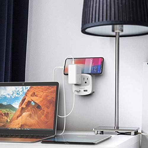 Ultimate TESSAN Type G UK Travel Plug Adapter with Dual USB Fast Charger Ports – Compact US to UK Power Converter for Effortless Global Connectivity in Scotland, London, Ireland, Kenya, Dubai & Qatar