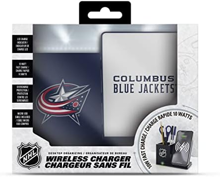 SOAR NHL Wireless Charging Station and Desk Organizer – Premium Qi Fast Charger with Team Logo for Sports Fans, Sleek Accessory Holder for a Tidy Workspace, Perfect for Phones and Essentials
