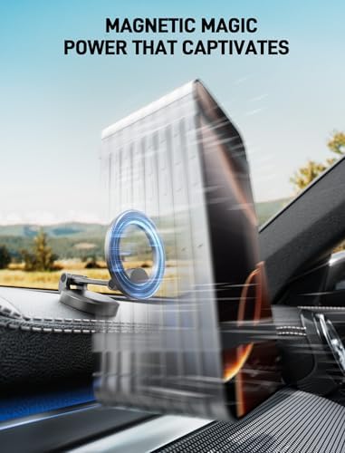 Ultra Magnetic Mag Safe Car Mount with 360° Rotation – Premium Phone Holder for i Phone 16/16 Pro Max/15/14/13 & Mag Safe Cases – Superior Stability & Sleek Black Design for Effortless Navigation and Enhanced Compatibility
