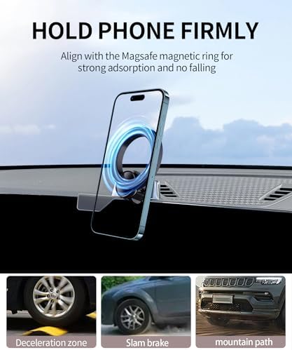 Premium Car Phone Holder for 2023-2025 BMW X1 & X2 – 10.7-Inch Screen Mount with 360° Flexibility, Secure Clip Design, Mag Safe Compatibility, No Air Vent Blockage – Elevate Your Driving Experience with Hands-Free Navigation & Connectivity