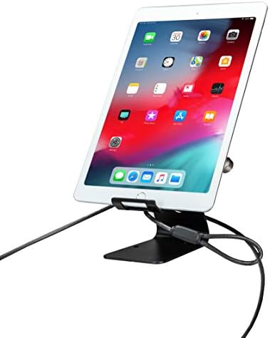 CTA Digital Security Desktop Tablet and Phone Stand – Premium Theft-Deterrent Solution with Scratch-Resistant Base and Compact Metal Plate for Retail and Educational Use – Sleek, User-Friendly Design for Enhanced Interaction and Device Protection