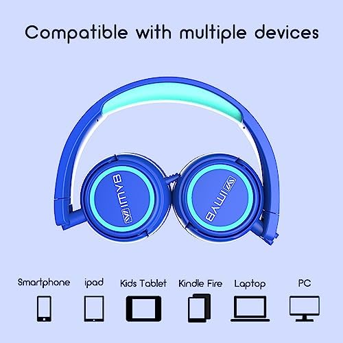 Ultimate Comfort V1 Kids Wired Stereo Headphones – Adjustable, Foldable, and Tangle-Free On-Ear Design in Vibrant Pink – Perfect for School, Travel, and Leisure with i Pads, Tablets, and Phones – Engaging Sound Experience Designed for Young Listeners – Ideal for Boys and Girls