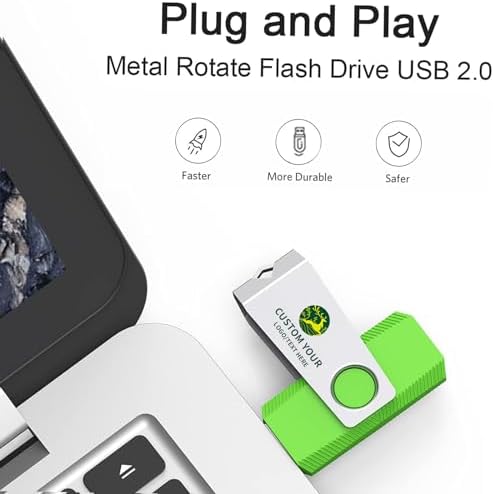 Wooolken 10-Pack 4 GB USB Flash Drives with Lanyards – Vibrant Swivel Memory Sticks for Effortless Data Storage and Backup, Ideal for Home and Office Use, USB 2.0 Compatibility for Quick File Transfers
