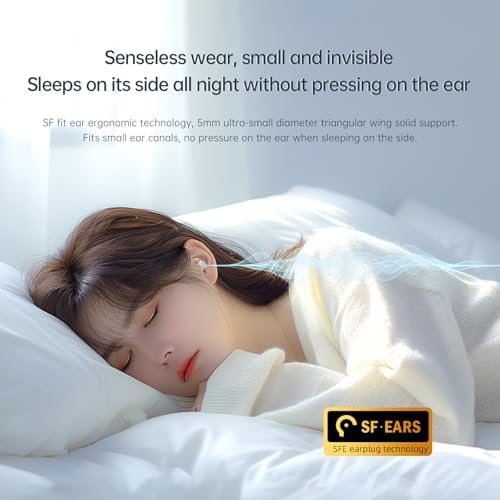 Ultimate Comfort Bluetooth Sleep Earbuds for Side Sleepers – Advanced Noise-Cancellation Headphones with Extended Playback, Built-In Mic, and Convenient Charging Case for Uninterrupted Restful Sleep