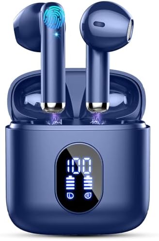 Advanced Bluetooth 5.3 Wireless Earbuds – Hi-Fi Stereo Sound for Ultimate Audio Experience, 4 ENC Mics for Superior Call Clarity, Featherlight 3 g Build for Unmatched Comfort, 30-Hour Playtime with Sleek USB-C Charging Case, IP7 Waterproof for All-Weather Durability, Seamlessly Compatible with Android & i OS – Ideal for Music Aficionados and On-the-Go Professionals