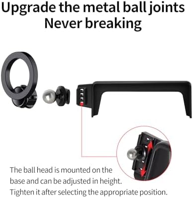 Toyota Venza 2021-2024 Custom Car Phone Holder – 360° Rotating Mount with Fixed Clip for 12.3-Inch Screen – Mag Safe Compatible & Air Vent Safe Design – Hands-Free Convenience for Enhanced Driving Experience – Durable, Tool-Free Installation