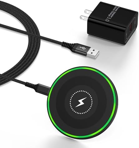 High-Speed Wireless Charging Pad for Samsung Galaxy S Series and More – 15 W Universal Charger Stand with 18 W Adapter for Fast and Efficient Charging of Android and i Phone 16 Devices – Sleek Design with Safety Features for Home and Travel Use