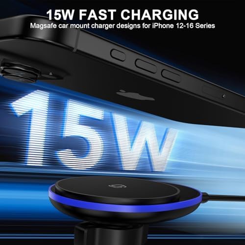 Revolutionary Magnetic Wireless Car Charger Mount for Samsung Galaxy S25 Ultra & i Phone 16 Series – 15 W Fast Charging Air Vent Holder with Enhanced Compatibility & One-Hand Operation for Effortless Navigation and Communication